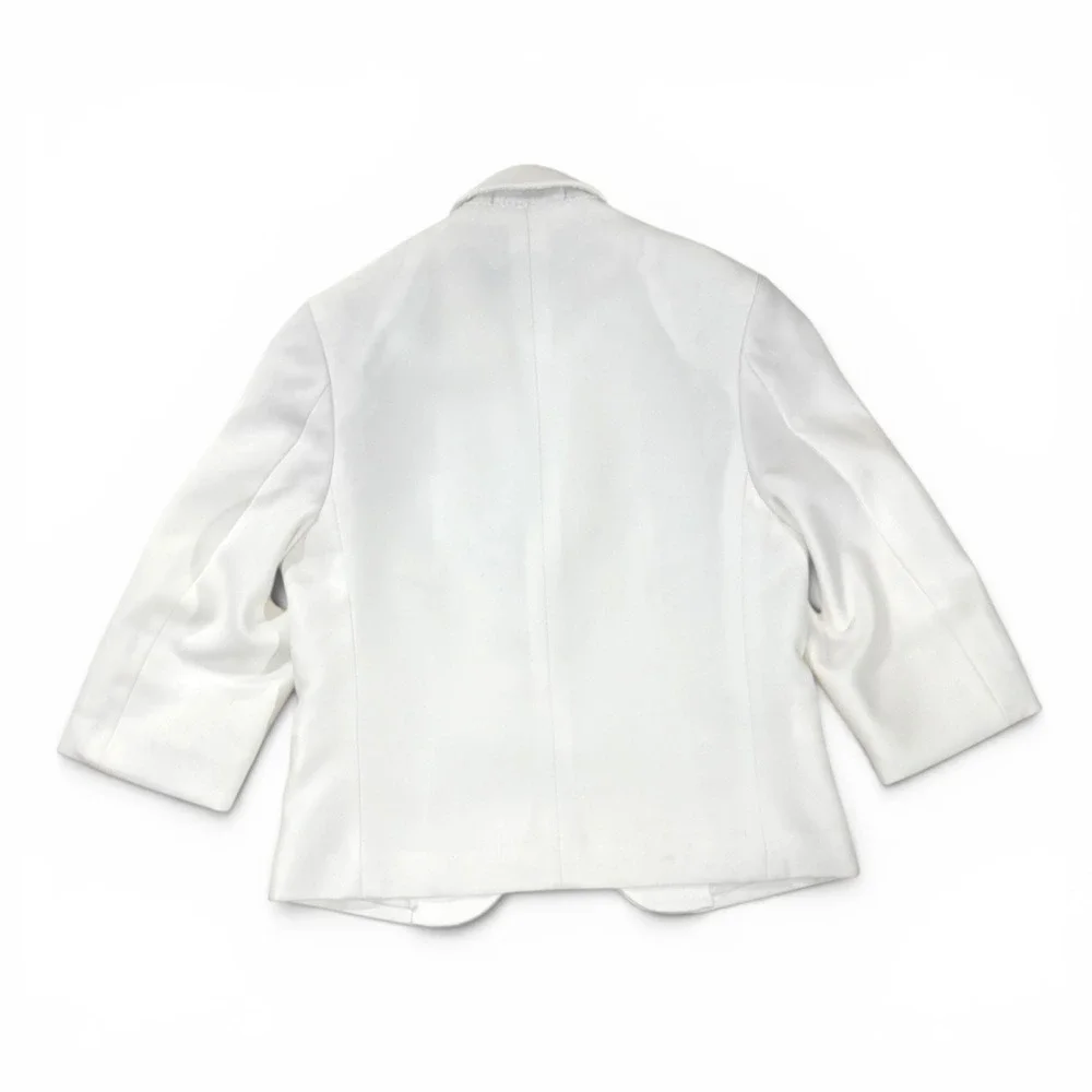 Lord West Boys White Formal Tuxedo Dinner Jacket Blazer Two Button Twill